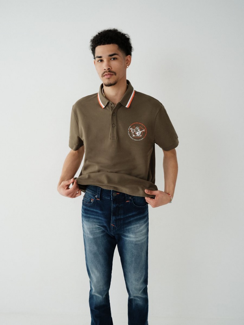 Kalamata True Religion Relaxed Polo Shirts | 9057-KAXGL