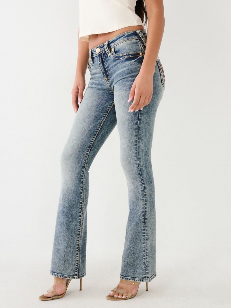 Khivai True Religion Becca Super T Stitch Bootcut Jeans | 5982-ZUOQV