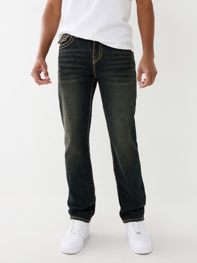 Kyoto Dark Wash True Religion Ricky Super T Straight Jeans | 1507-QLGAZ