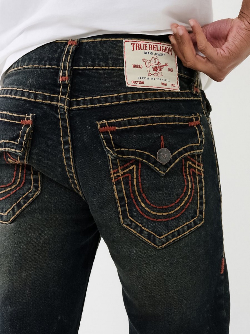 Kyoto Dark Wash True Religion Ricky Super T Straight Jeans | 1507-QLGAZ