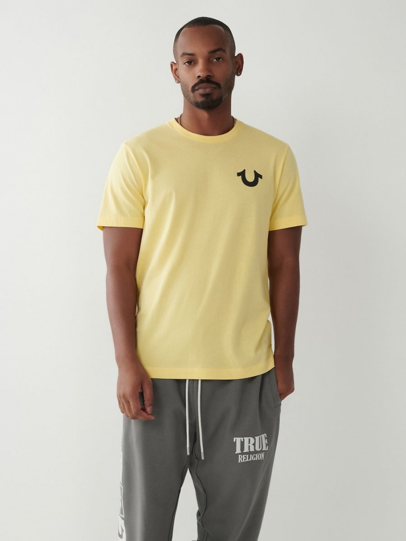 Lemon True Religion Logo T Shirts | 1352-FICRD