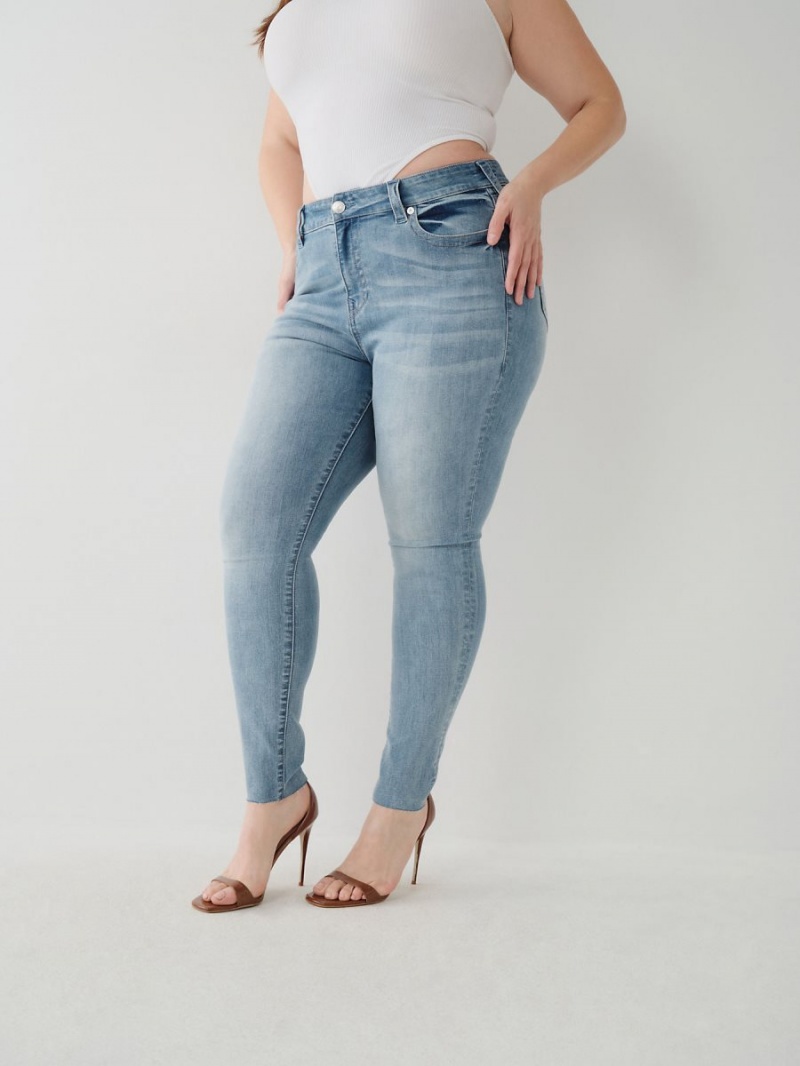 Light Breeze True Religion Jennie Mid Rise Curvy Skinny Jeans | 1842-GLMKF