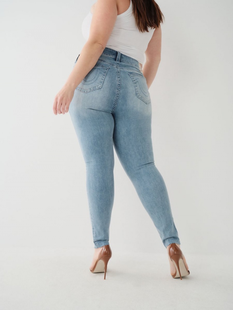 Light Breeze True Religion Jennie Mid Rise Curvy Skinny Jeans | 1842-GLMKF