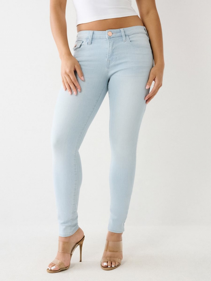 Light Freeze True Religion Jennie Mid Rise Curvy Skinny Jeans | 3628-XMJAO