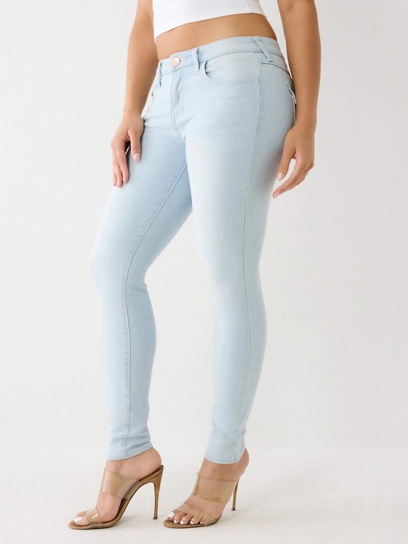 Light Freeze True Religion Jennie Mid Rise Curvy Skinny Jeans | 3628-XMJAO