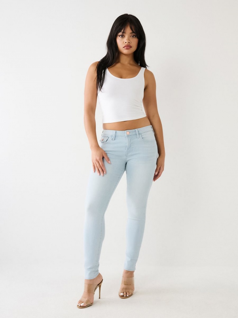 Light Freeze True Religion Jennie Mid Rise Curvy Skinny Jeans | 3628-XMJAO