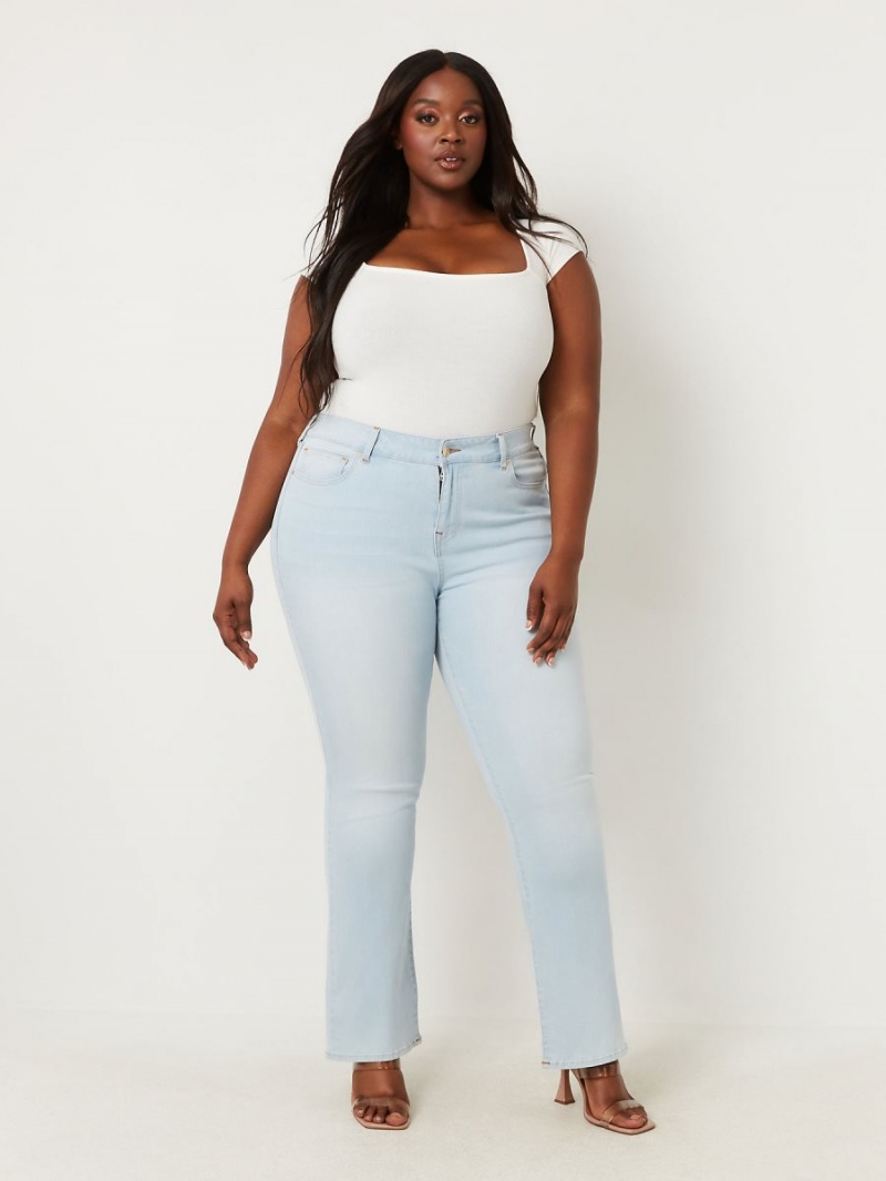 Light Freeze True Religion Plus Becca Mid Rise Bootcut Jeans | 8263-LTYHZ