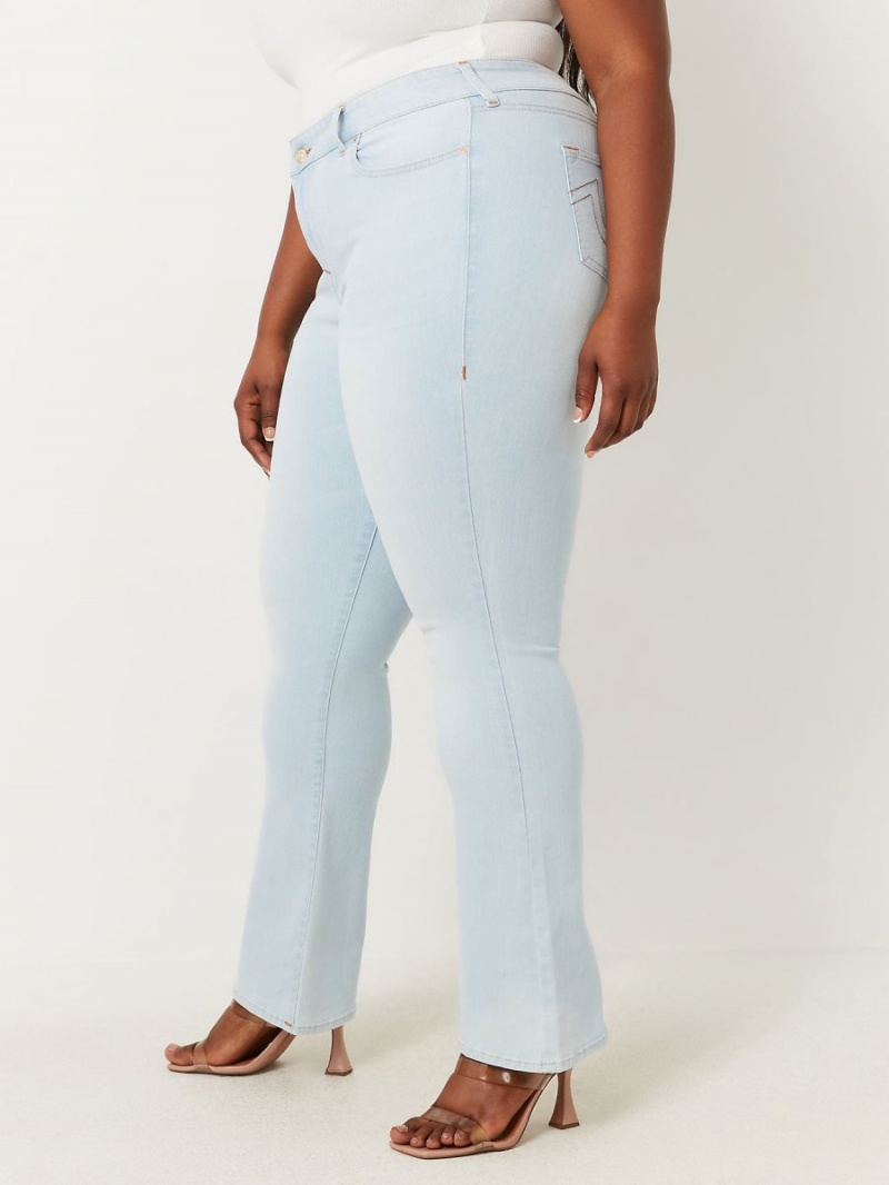 Light Freeze True Religion Plus Becca Mid Rise Bootcut Jeans | 8263-LTYHZ