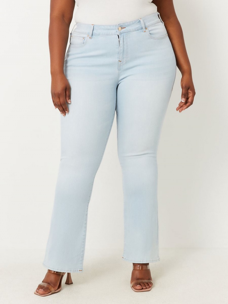 Light Freeze True Religion Plus Becca Mid Rise Bootcut Jeans | 8263-LTYHZ