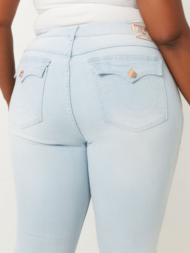 Light Freeze True Religion Plus Jennie Mid Rise Curvy Skinny Jeans | 1239-PMJCE