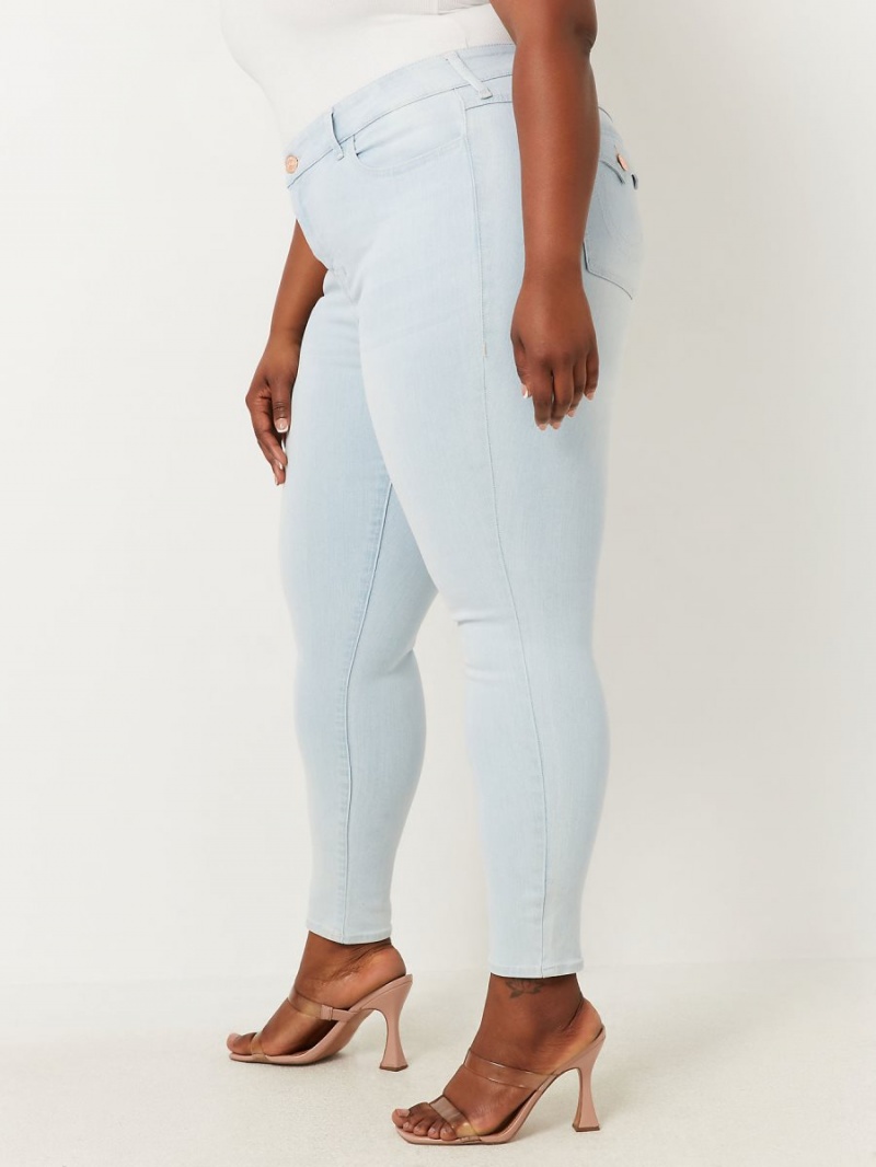 Light Freeze True Religion Plus Jennie Mid Rise Curvy Skinny Jeans | 1239-PMJCE