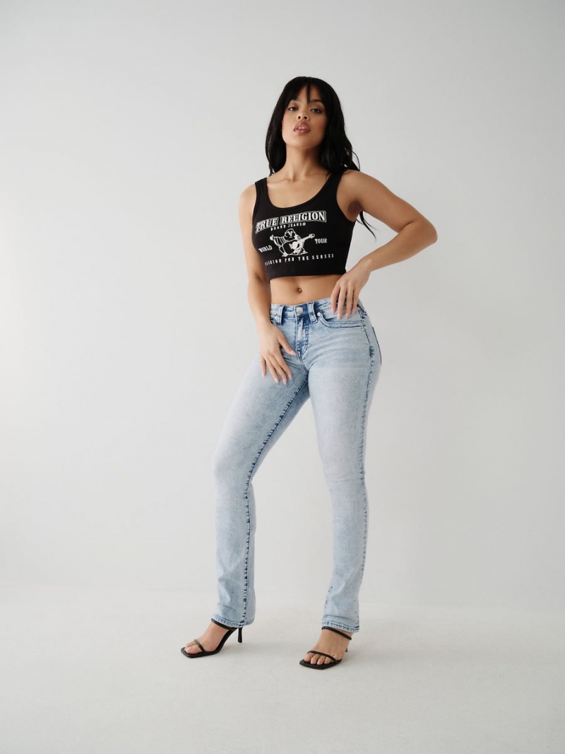 Light Kyanite True Religion Billie Straight Jeans | 2746-LAMTU