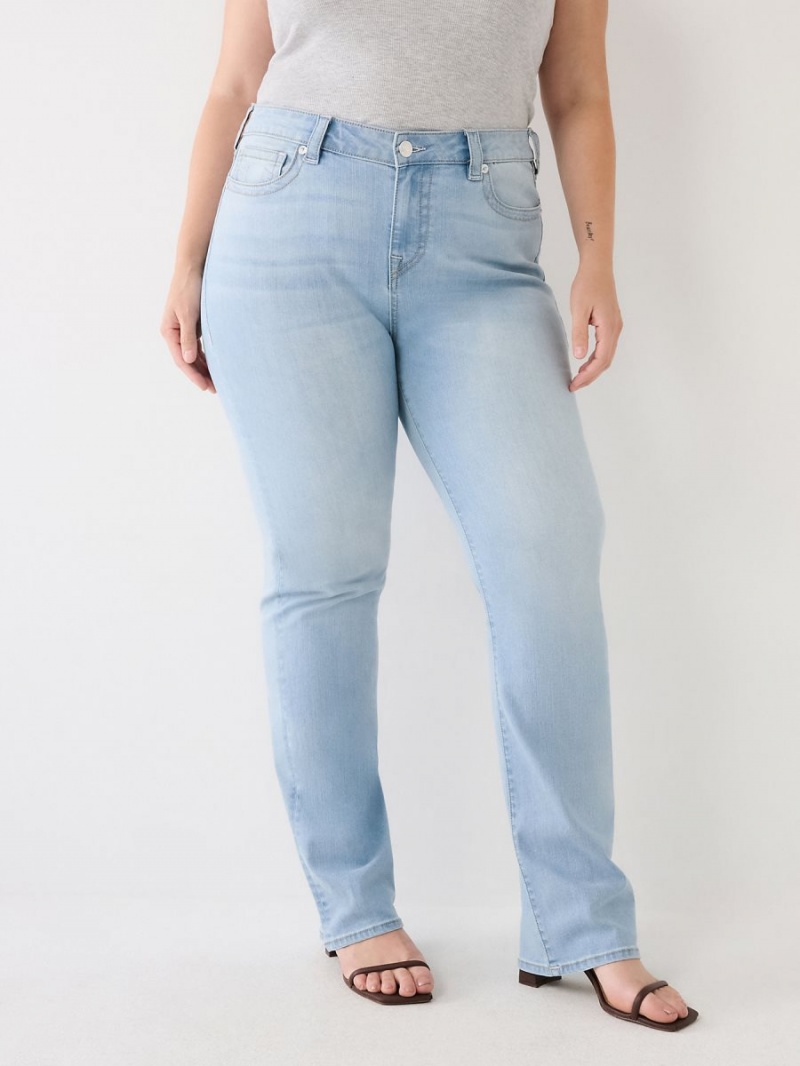 Light Refresh Wash True Religion Plus Billie Straight Jeans | 1392-VQZLC