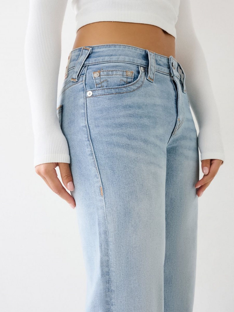 Light Wash True Religion Bobbi Baggy Jeans | 2389-CYKTI