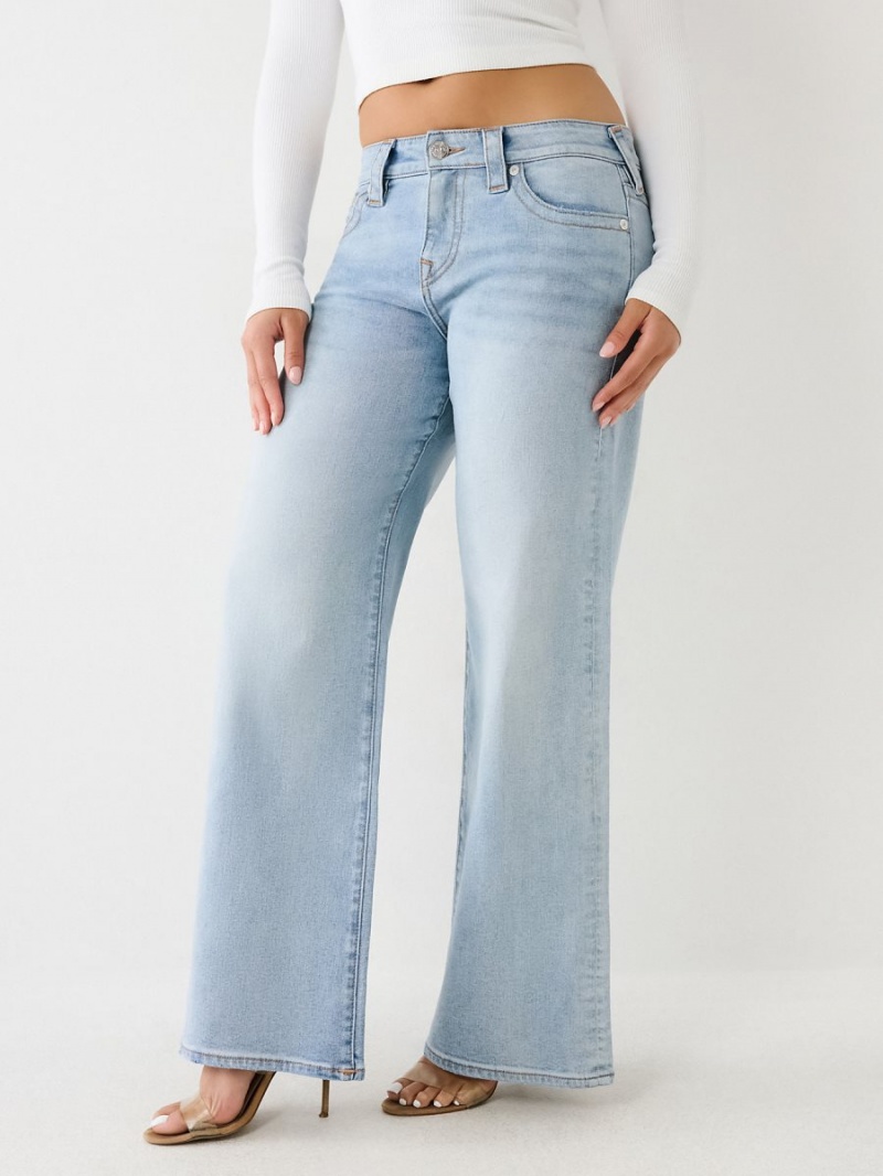 Light Wash True Religion Bobbi Baggy Jeans | 2389-CYKTI