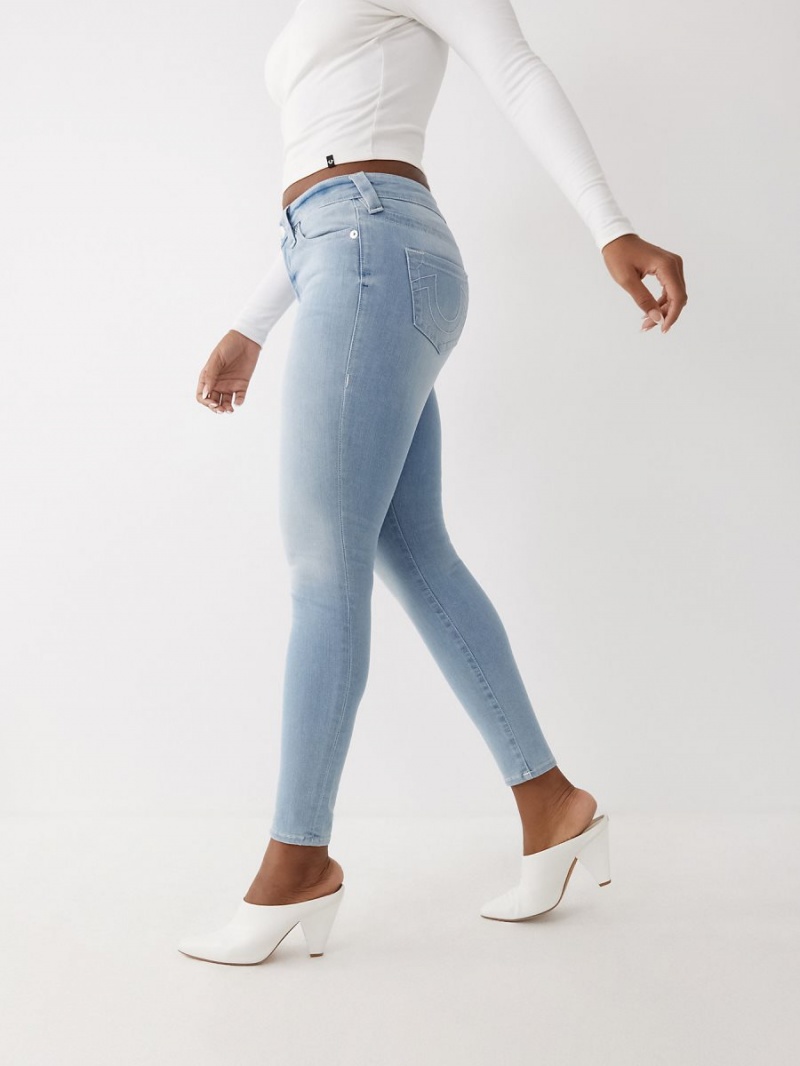 Light Wash True Religion Jennie Mid Rise Curvy Skinny Jeans | 3214-TGJRN