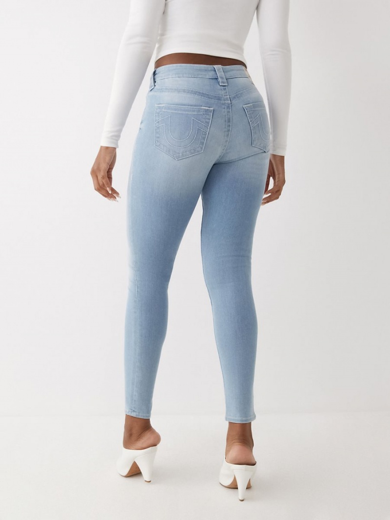 Light Wash True Religion Jennie Mid Rise Curvy Skinny Jeans | 3214-TGJRN