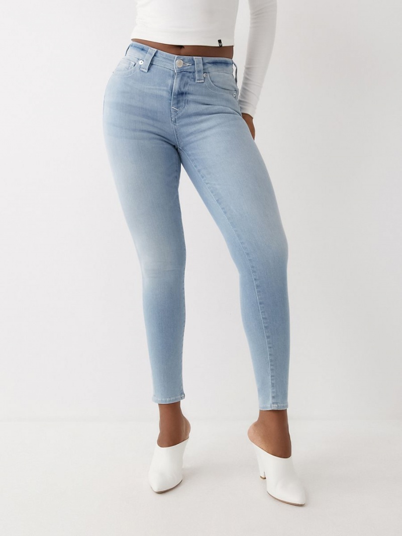 Light Wash True Religion Jennie Mid Rise Curvy Skinny Jeans | 3214-TGJRN