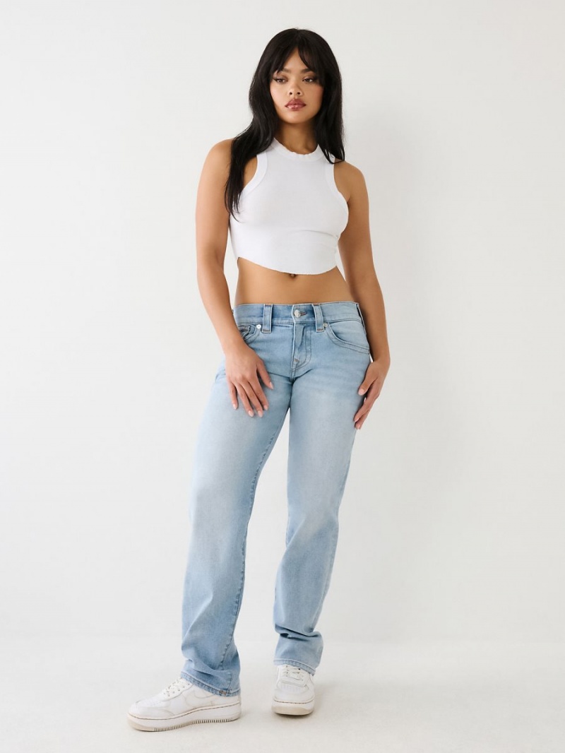 Light Wash True Religion Ricki Relaxed Jeans | 6987-SIUNR