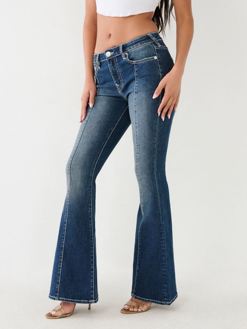 Love In A Mist True Religion Charlie Seamed Flare Jeans | 4790-PUIZO