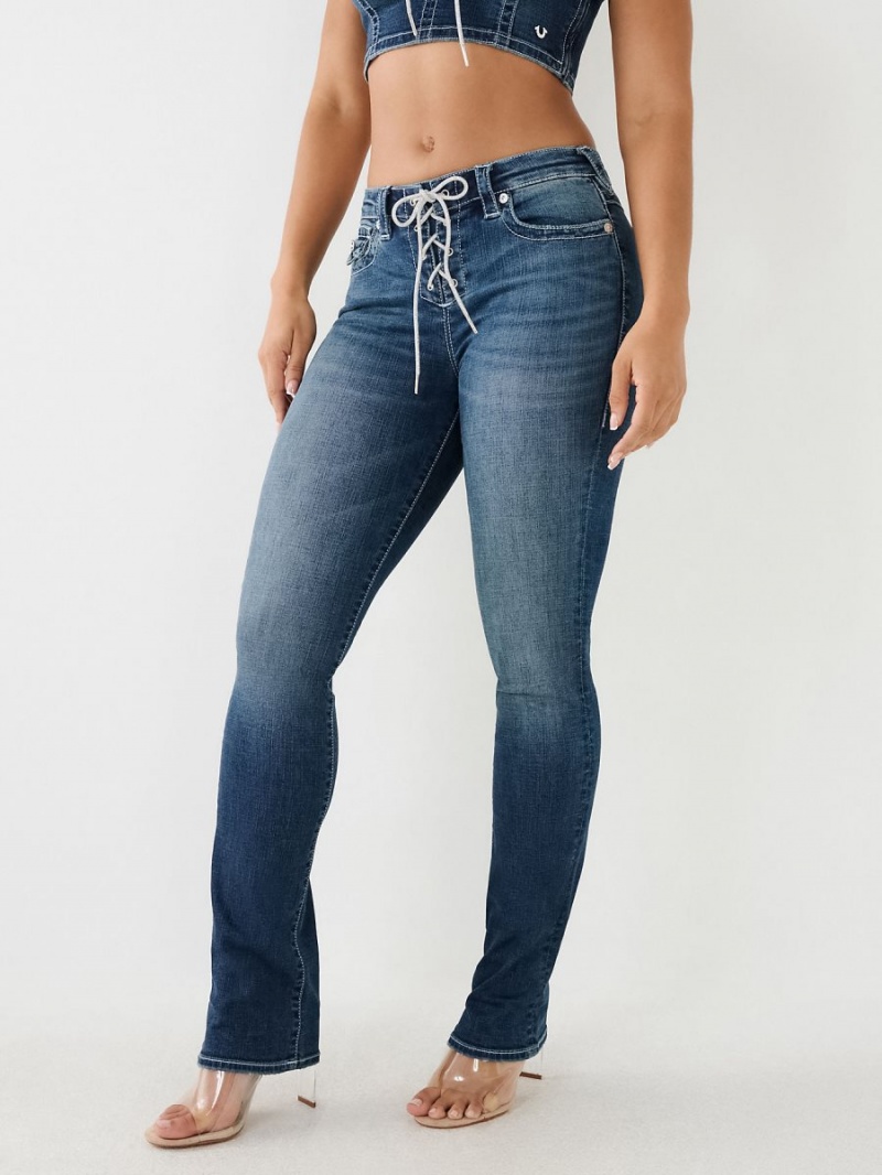 Love In A Mist True Religion Crystal Lace Up Mid-rise Billie | 8367-GXIHU