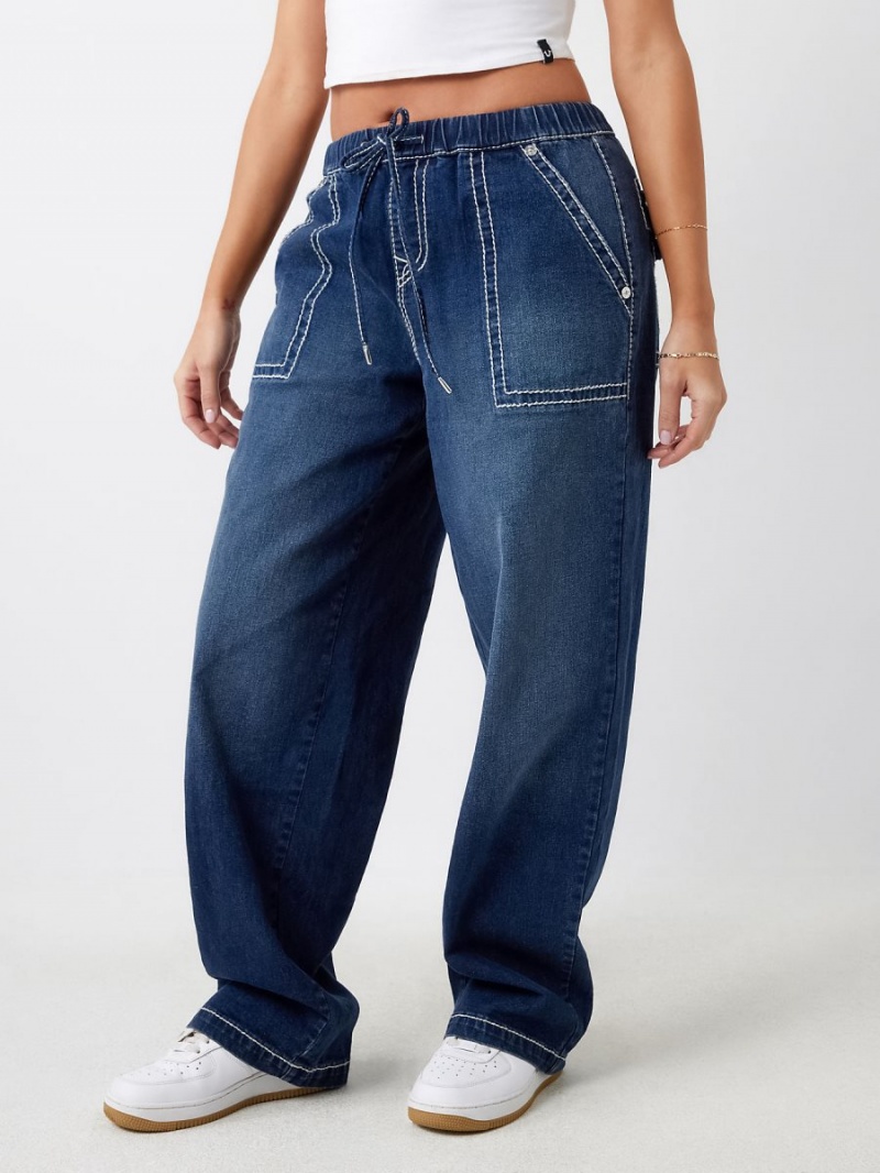 Love In A Mist True Religion Relaxed Baggy Big T Cargo Pants | 0358-DSAKN