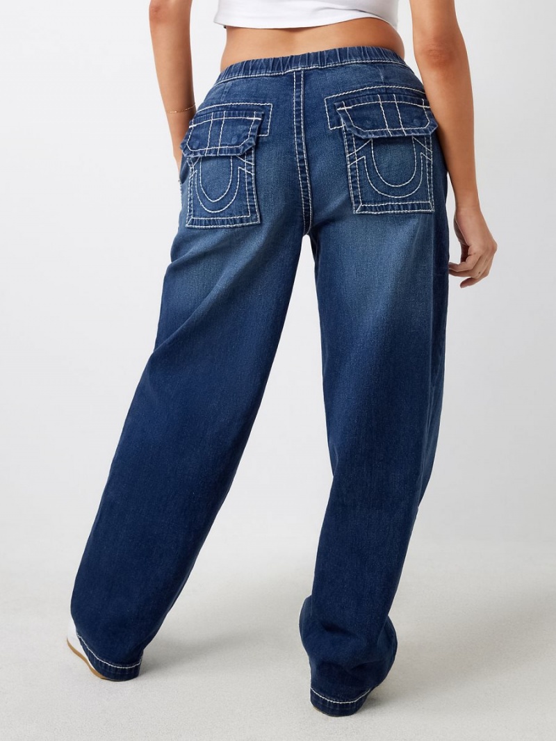 Love In A Mist True Religion Relaxed Baggy Big T Cargo Pants | 0358-DSAKN