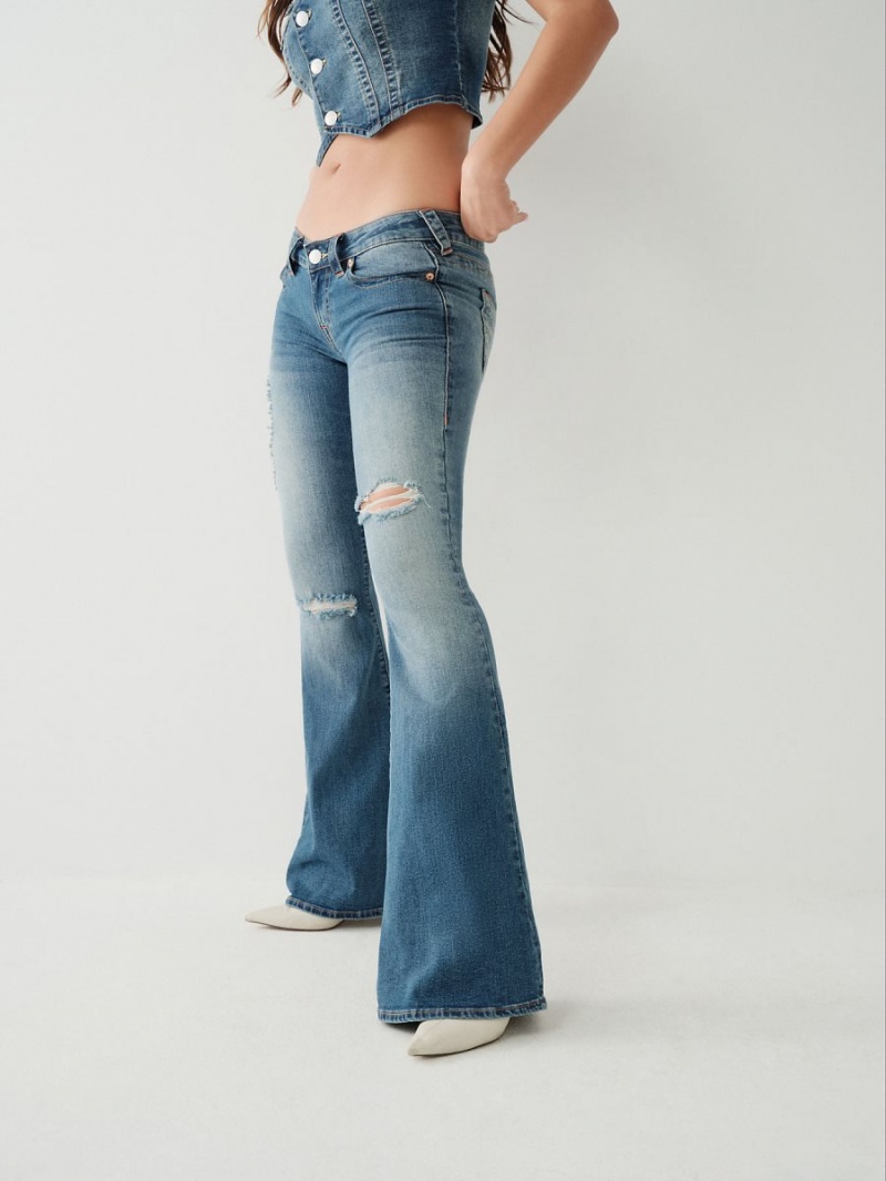 Lovers Cove W/ Destroy True Religion Carrie Low Rise Flare Jeans | 4315-GLOJU