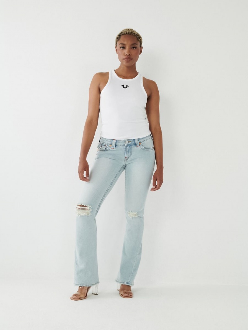 Luminous Night W/ Destroy True Religion Joey Low Rise Flare Jeans | 8256-GDLAE