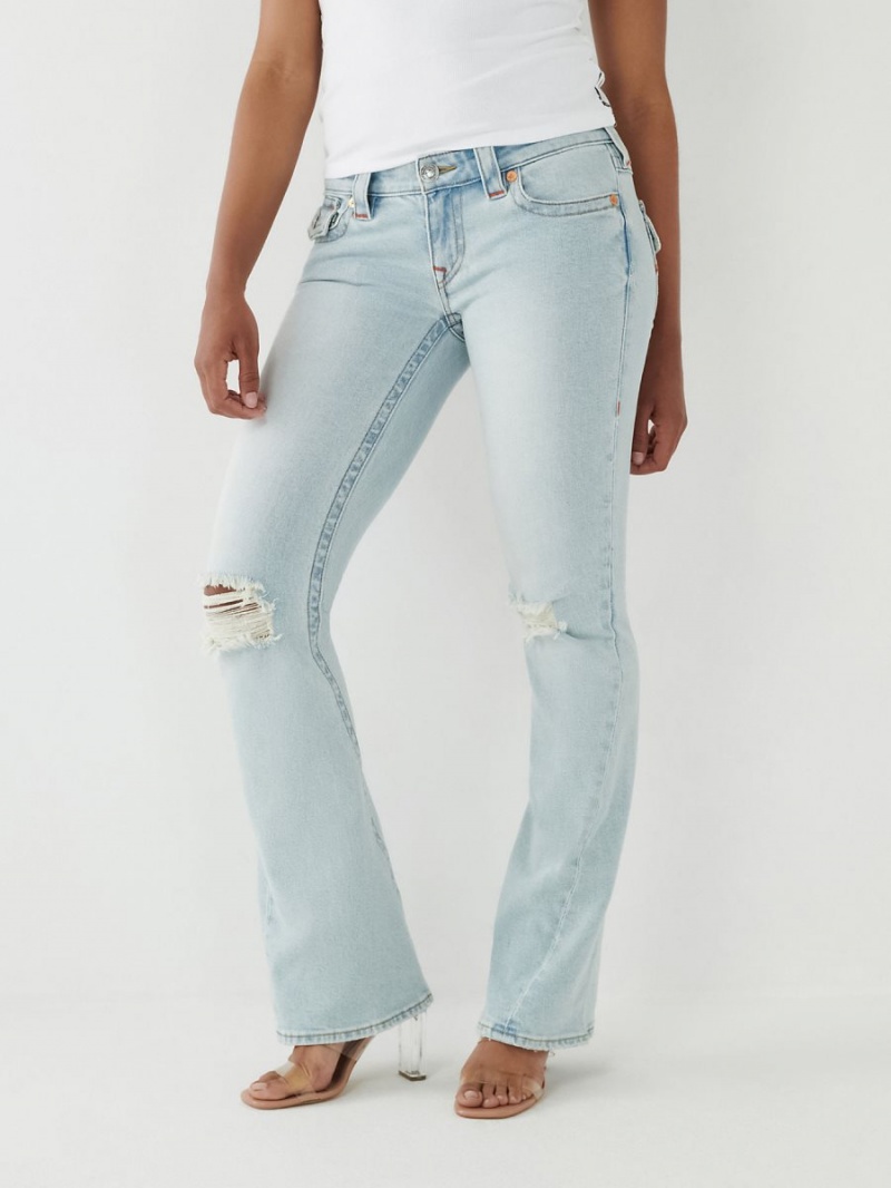 Luminous Night W/ Destroy True Religion Joey Low Rise Flare Jeans | 8256-GDLAE