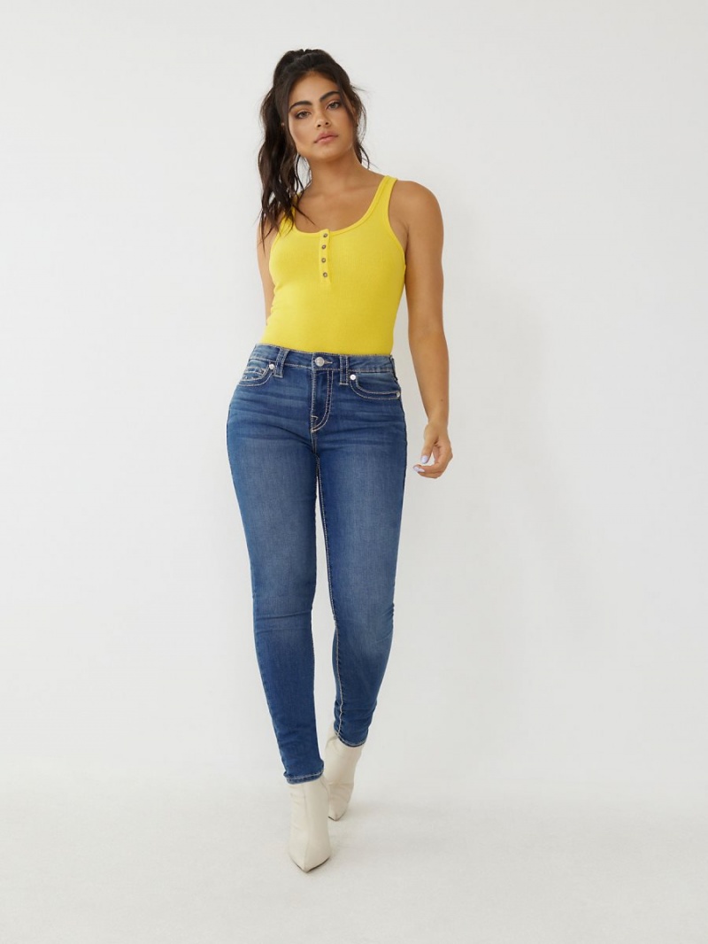 MEDIUM WASH 4 True Religion Jennie Big T Curvy Skinny Jeans | 6591-YBSZA