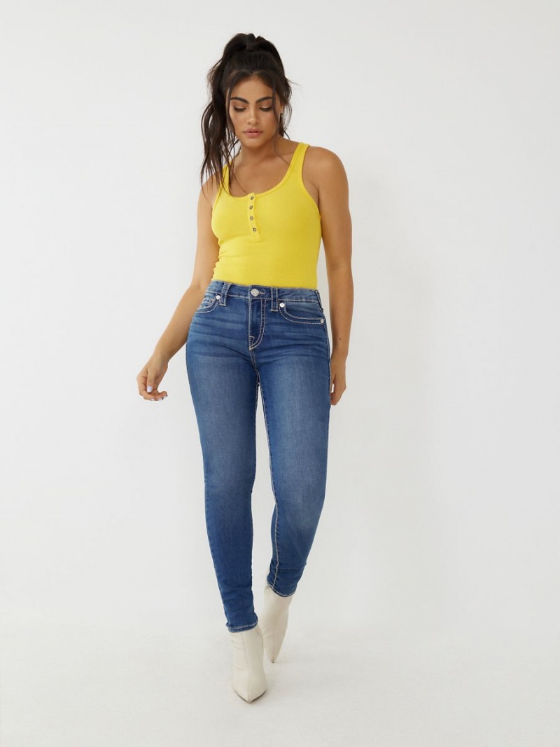 MEDIUM WASH 4 True Religion Jennie Big T Curvy Skinny Jeans | 6591-YBSZA