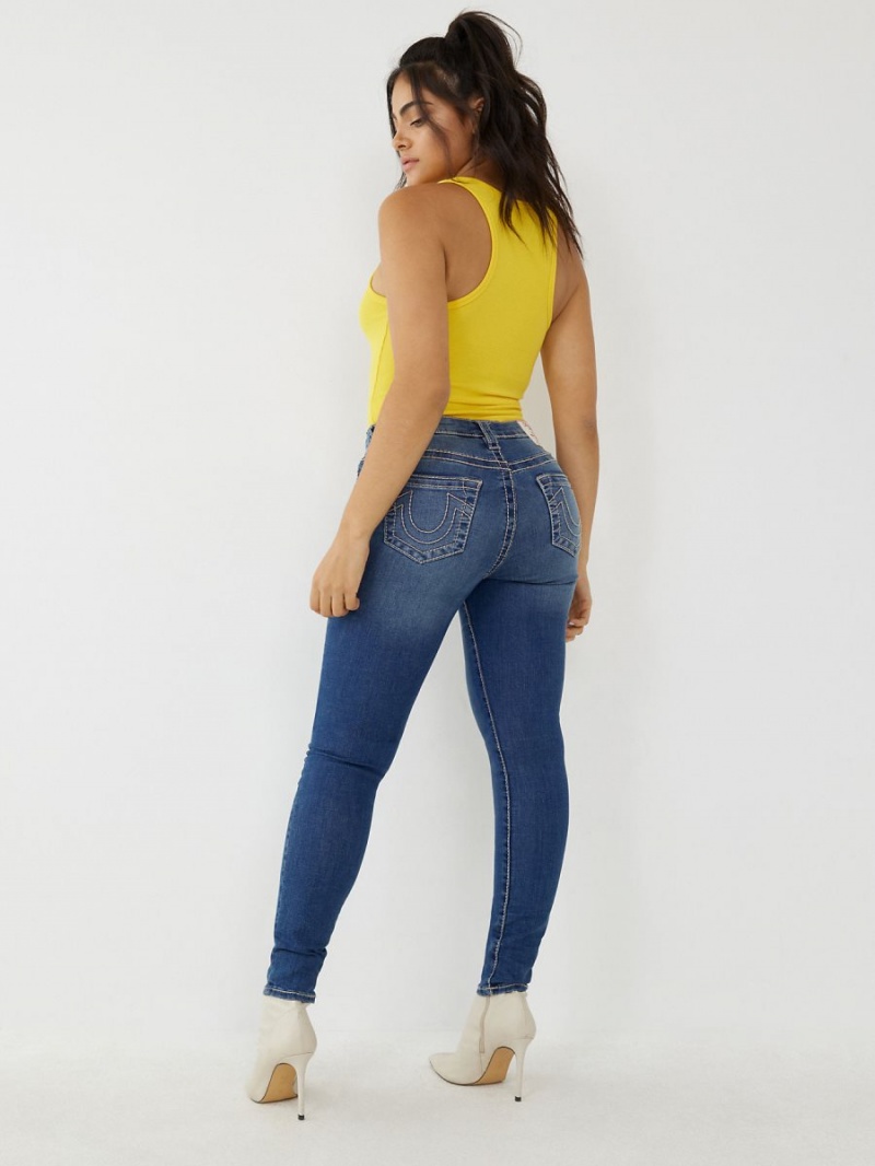 MEDIUM WASH 4 True Religion Jennie Big T Curvy Skinny Jeans | 6591-YBSZA