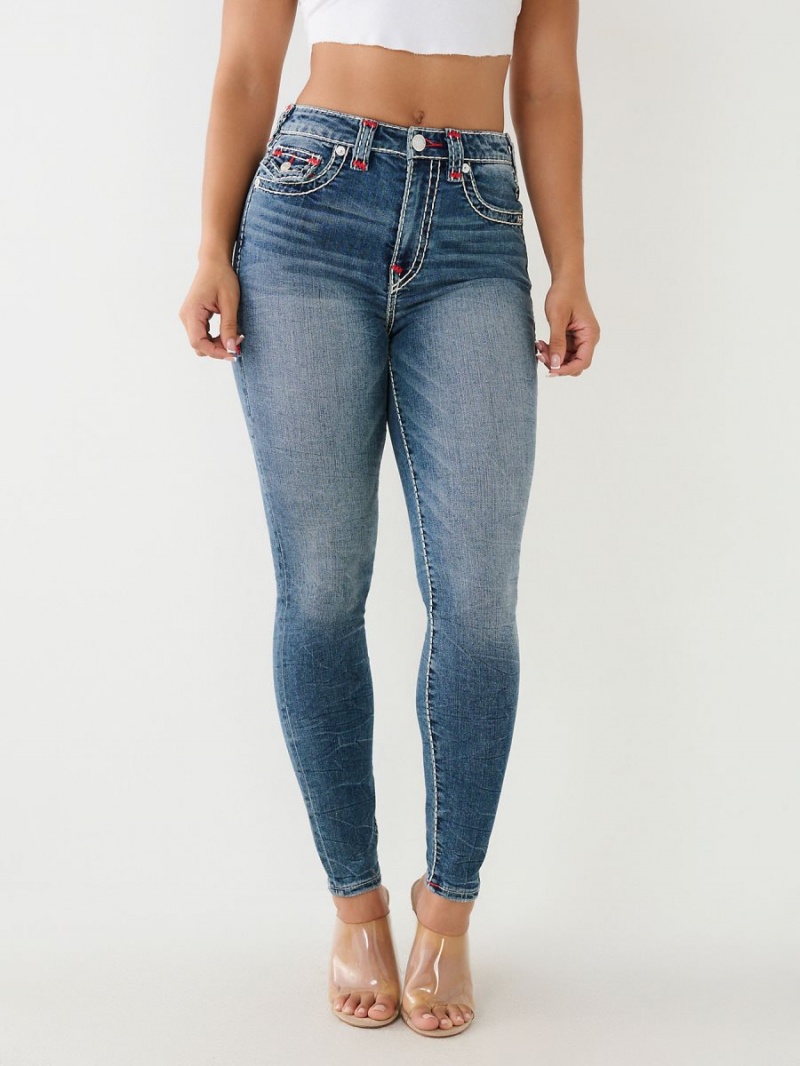 Macau True Religion Jennie Hr Super T Skinny Jeans | 3529-COTED