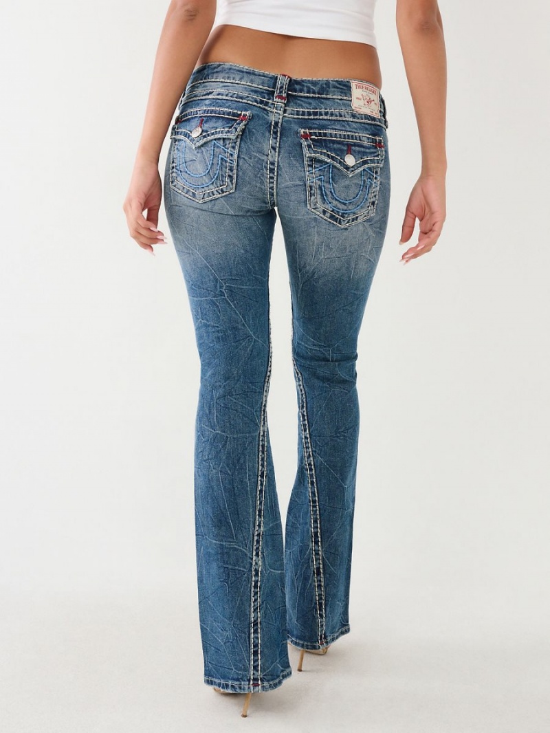 Macau True Religion Joey Super T Low Rise Flare Jeans | 2694-YMJNX