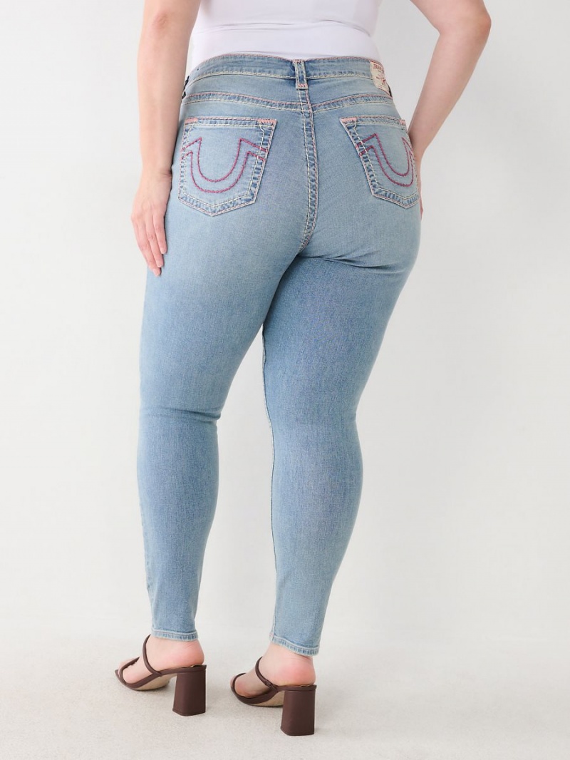 Malibu True Religion Plus Jennie Super T Curvy Skinny Jeans | 2634-ZQXBO