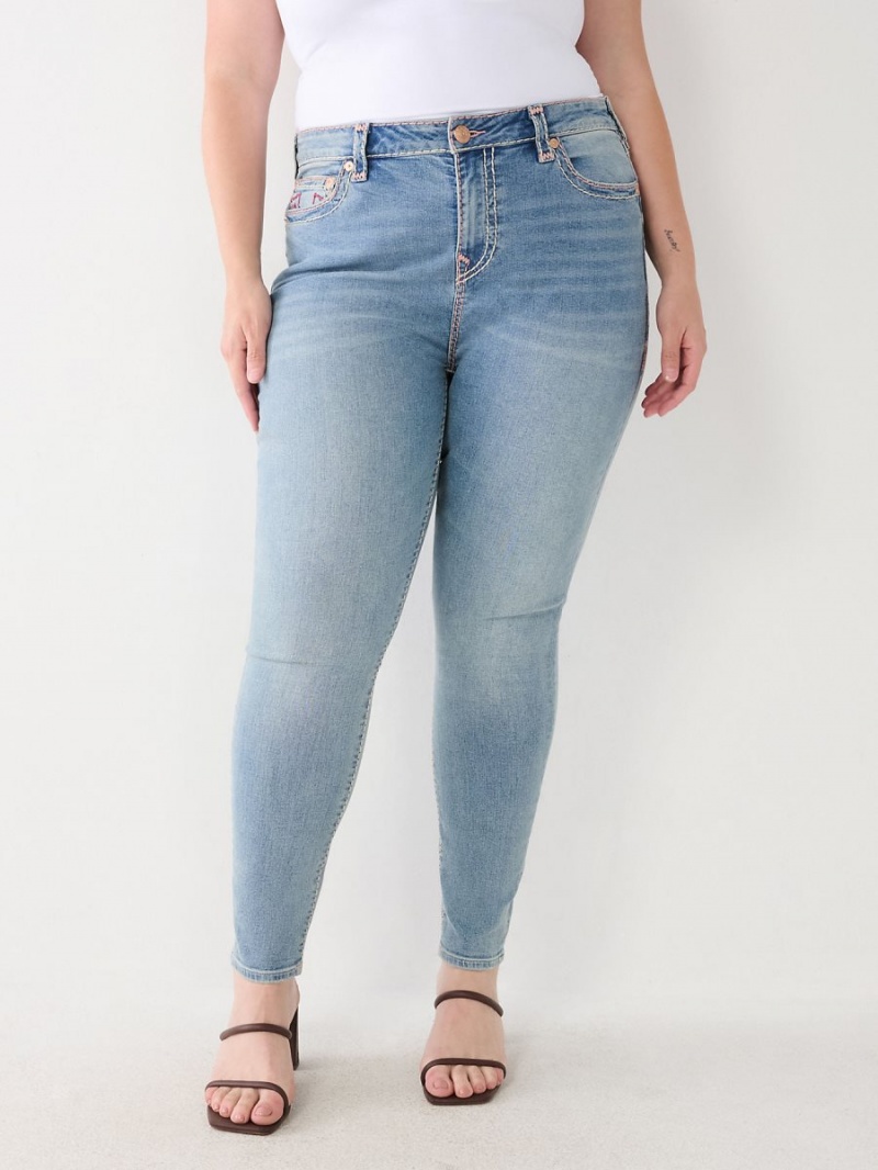 Malibu True Religion Plus Jennie Super T Curvy Skinny Jeans | 2634-ZQXBO