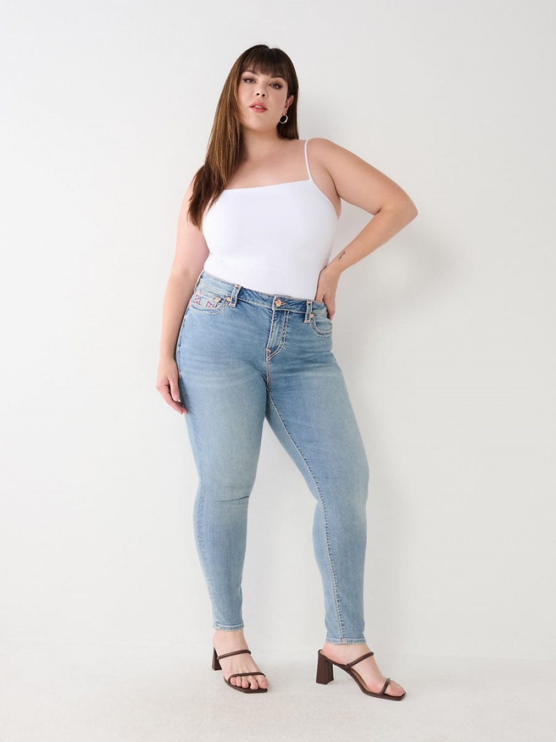 Malibu True Religion Plus Jennie Super T Curvy Skinny Jeans | 2634-ZQXBO