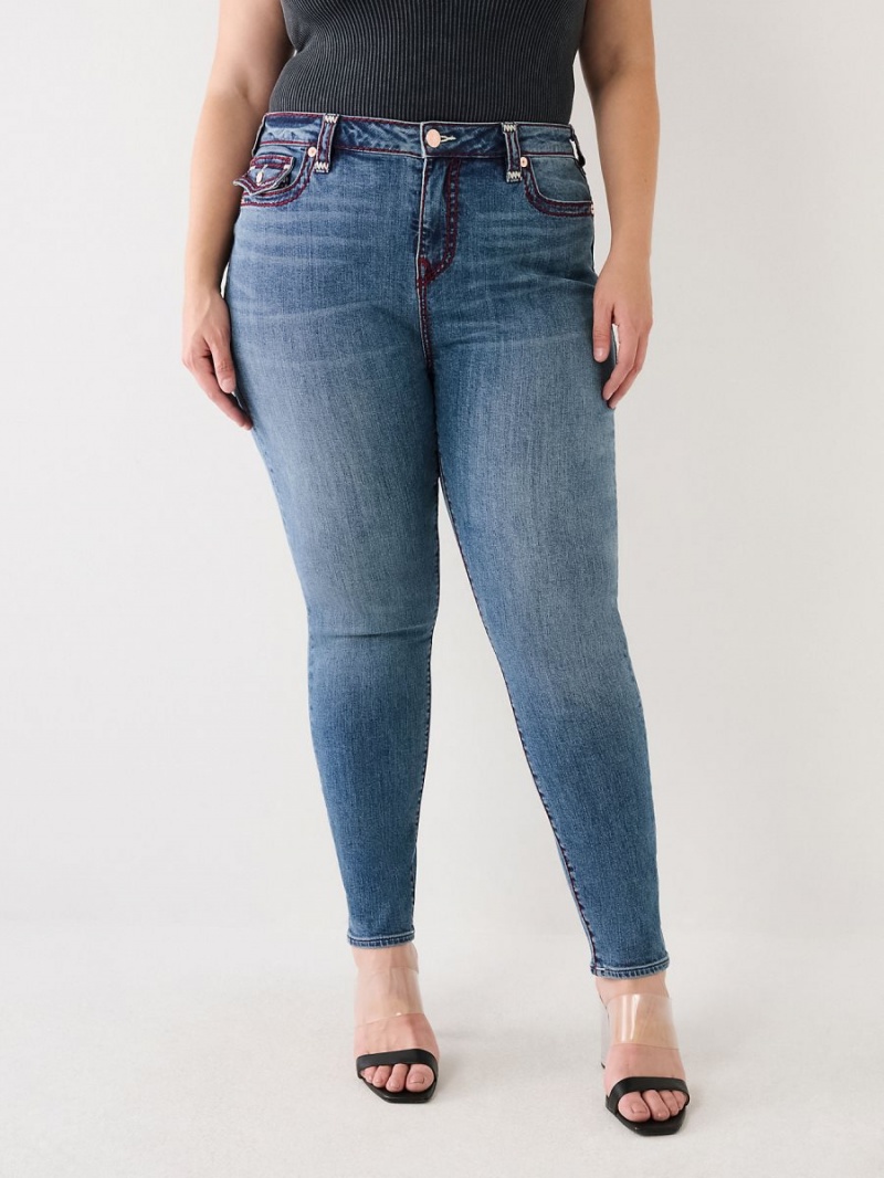 Marbella True Religion Plus Jennie Super T Curvy Skinny Jeans | 5863-ANVWC