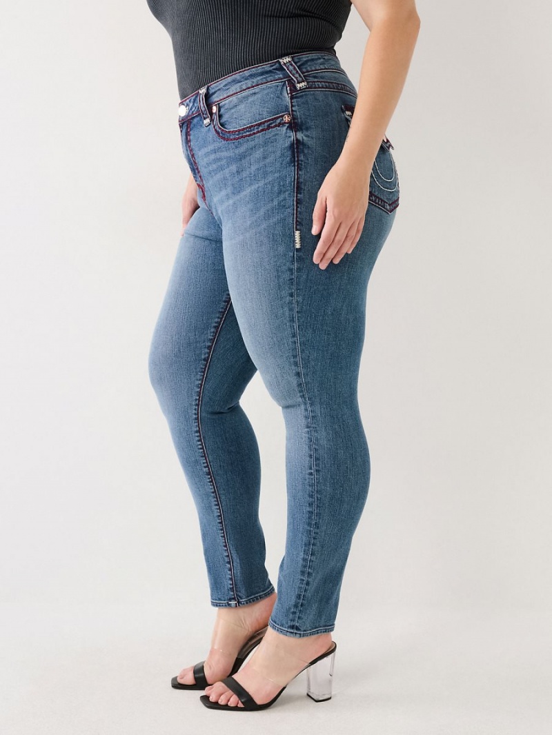 Marbella True Religion Plus Jennie Super T Curvy Skinny Jeans | 5863-ANVWC