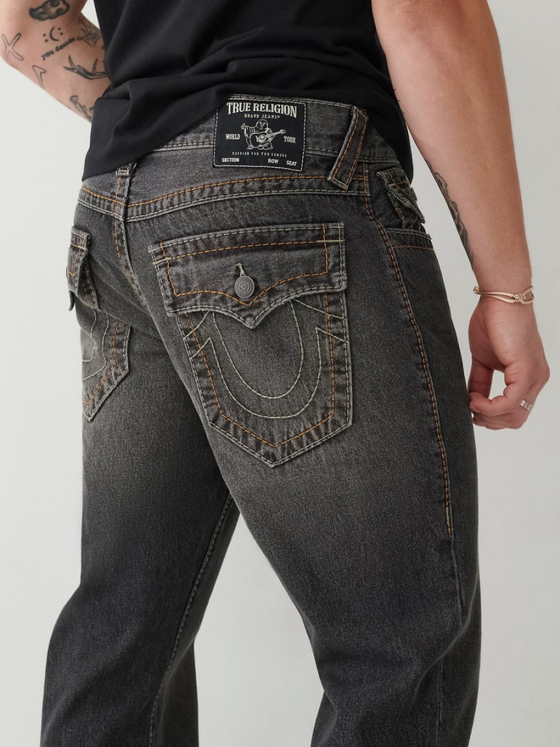 Margarita Grey Wash True Religion Ricky Big T Stitch Straight Jeans | 7802-BXRFA