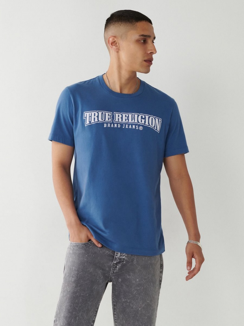 Matte Navy True Religion Horseshoe Relaxed T Shirts | 8023-FWNOV