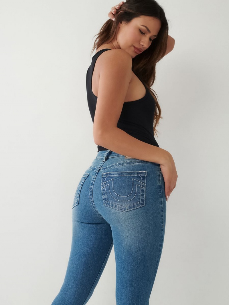 Medium Dasher True Religion Halle High Rise Super Skinny Jeans | 3271-RAWQU