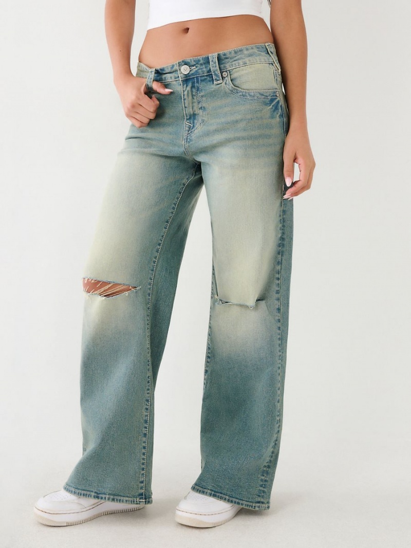 Medium Destroy True Religion Bobbi Baggy Jeans | 1236-NXTCS