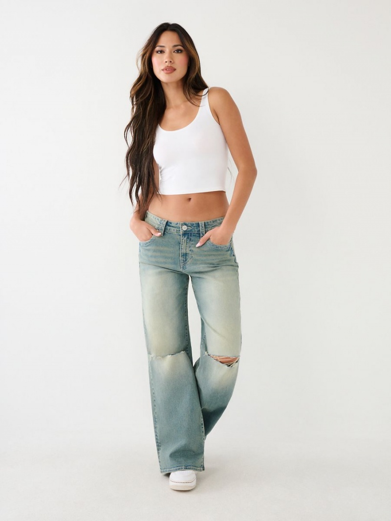 Medium Destroy True Religion Bobbi Baggy Jeans | 1236-NXTCS