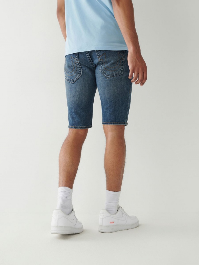 Medium Drizzle True Religion Rocco Skinny Shorts | 4028-EXVIH