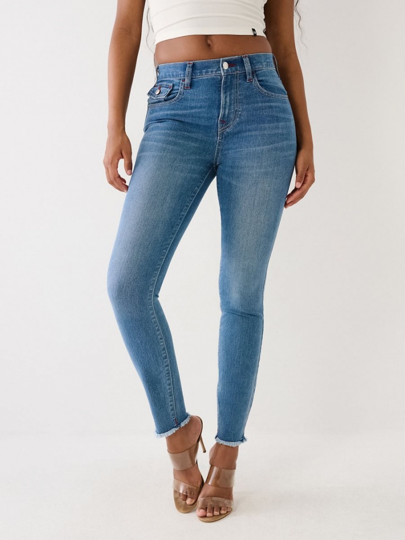 Medium Maze Runner True Religion Halle High Rise Super Skinny Jeans | 4735-KOETP