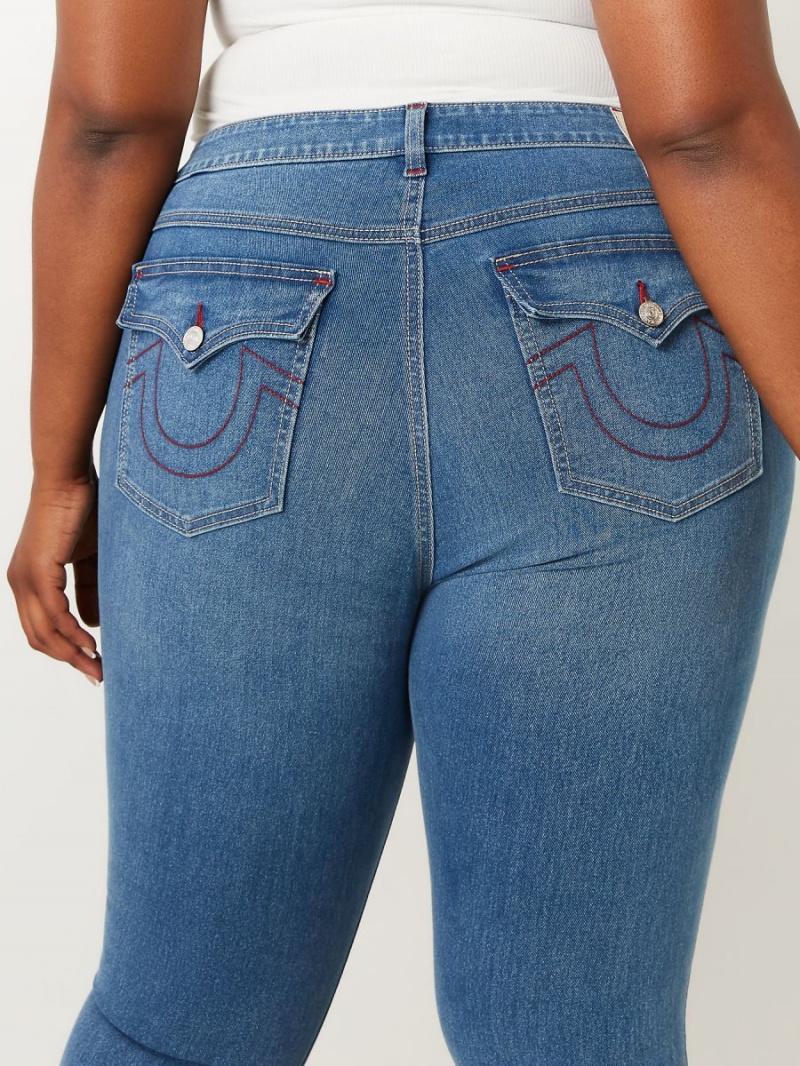 Medium Maze Runner True Religion Plus Halle High Rise Super Skinny Jeans | 8156-IWPUZ