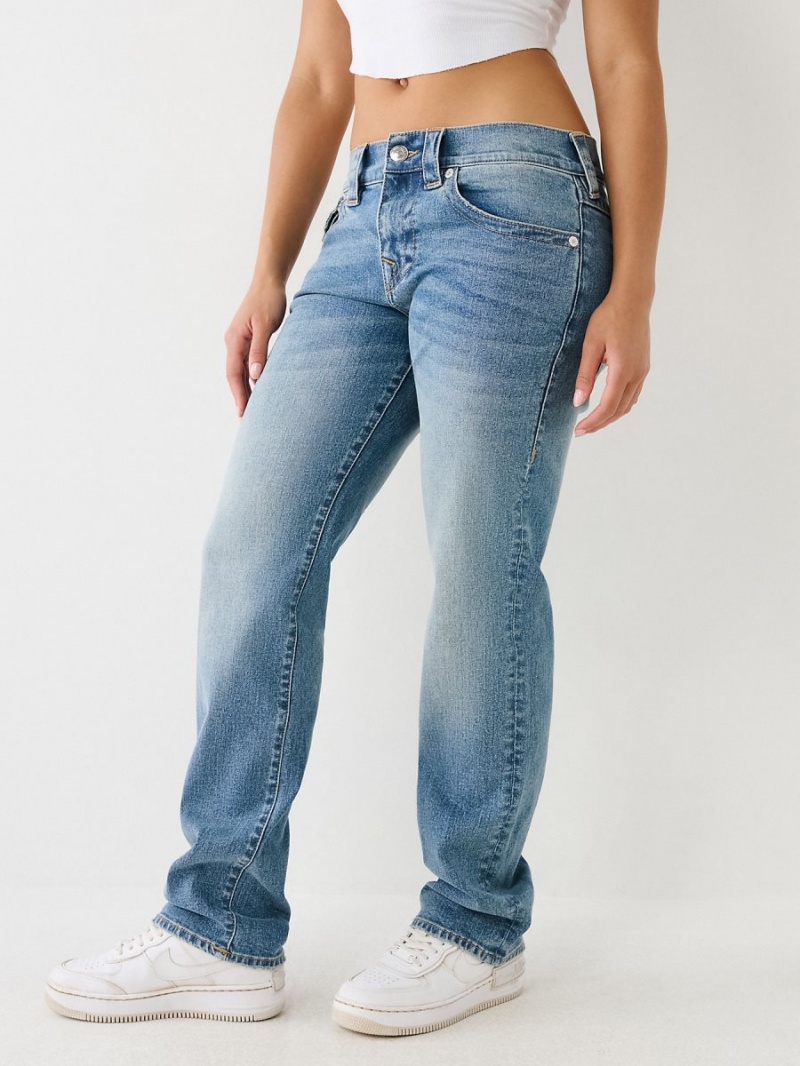 Medium Wash True Religion Ricki Relaxed Jeans | 9387-SPJRV