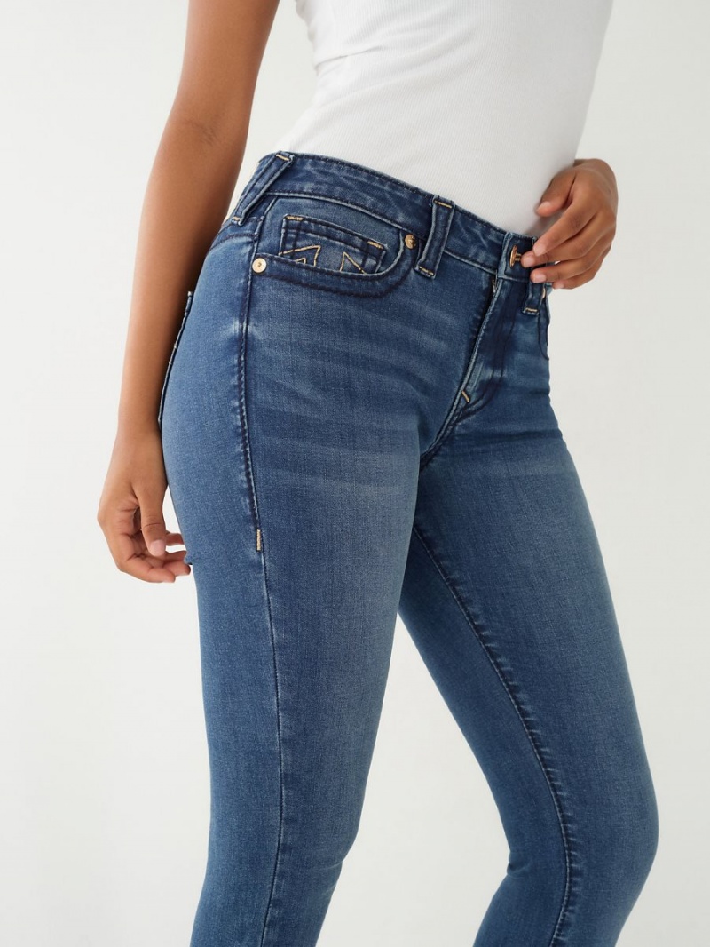 Medium Western Wash True Religion Jennie Big T Curvy Skinny Jeans | 3048-LGEDY